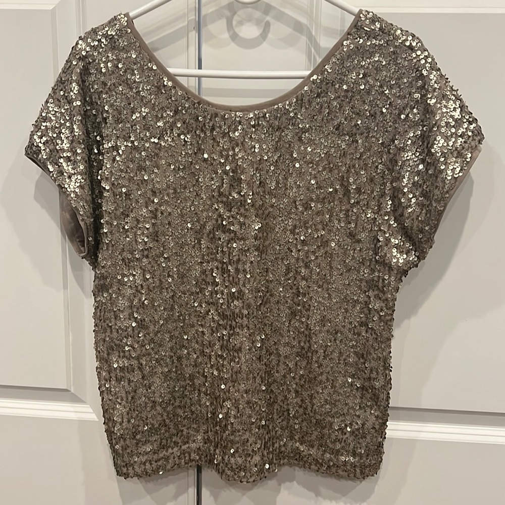 Tart Metallic Sequin Top